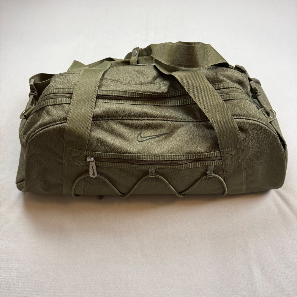Nike Womens One Club Training Duffel Bag Olive Green CV0062-222 Yoga Gym Tote